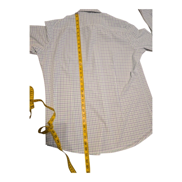 Mizzen + Main Leeward Hopkins Check Standard Fit Dress Shirt Size Large L-9022 - Picture 7 of 14